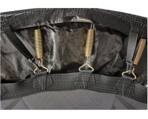 Батут дитячий з сіткою та драбинкою 252 см Atleto чорний + подарунок м'ячик