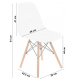Крісло для кухні на ніжках Bonro В-173 FULL KD біле (3 шт)