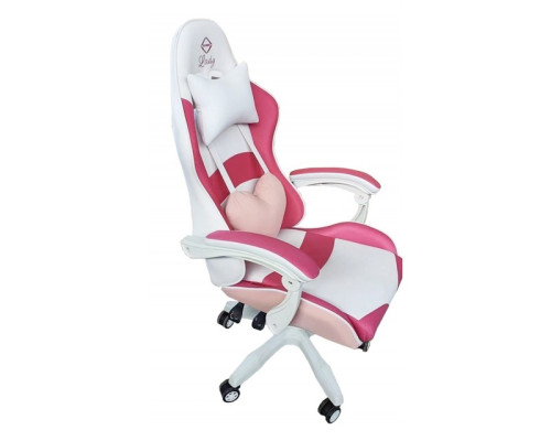 Крісло геймерське Bonro Lady 807 рожево-біле