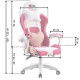 Крісло геймерське Bonro Lady 807 рожево-біле