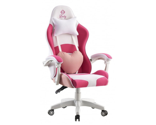 Крісло геймерське Bonro Lady 807 рожево-біле