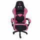 Крісло геймерське Bonro Lady 806 чорно-рожеве