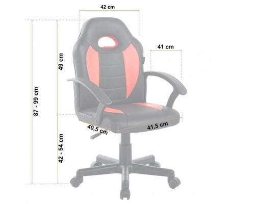 Крісло офісне геймерське Bonro B-043 червоне