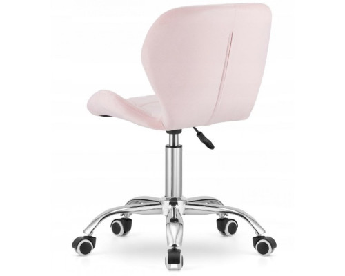 Крісло на колесах Bonro B-531 велюр світло-рожеве