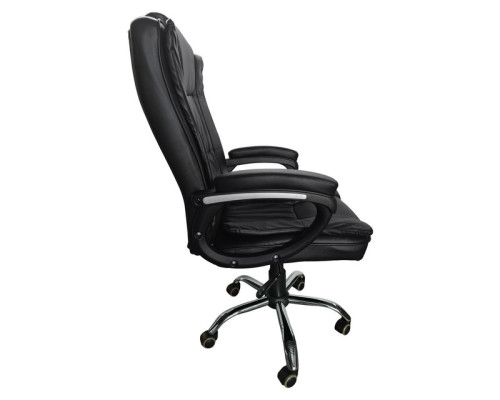 Крісло офісне на колесах Bonro B-612 чорне