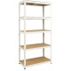 Стелаж металевий 180x90x40 Siker GoodTool P9040 білий 5 полиць