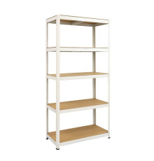 Стелаж металевий 180x90x40 Siker GoodTool P9040 білий 5 полиць