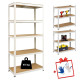 Стелаж металевий 180x90x40 Siker GoodTool P9040 білий 5 полиць