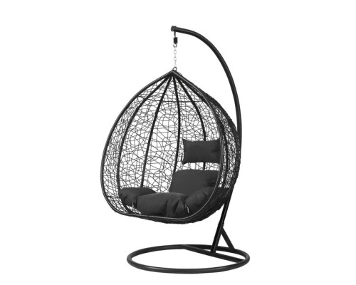 Підвісне крісло-гойдалка кокон Bonro 329 XL (чорно-сіре)