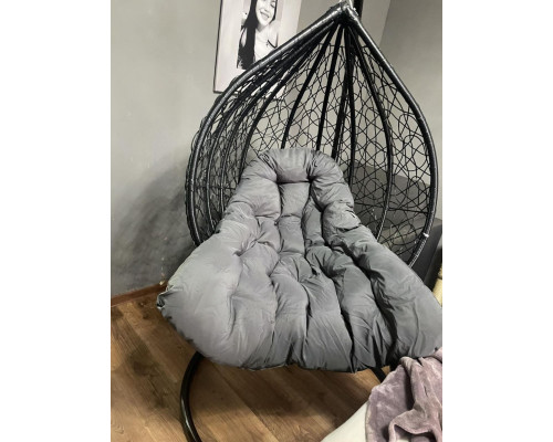 Підвісне крісло-гойдалка кокон Bonro 329 XL (чорно-сіре)