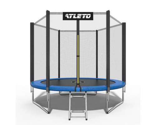 Батут дитячий з сіткою та драбинкою 312 см Atleto + подарунок м'ячик