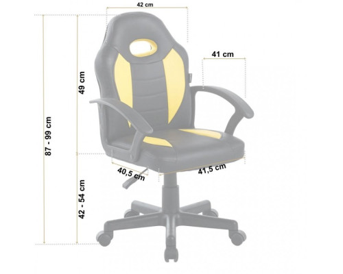Крісло офісне геймерське Bonro B-043 жовте