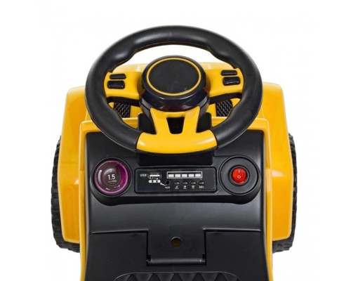 Каталка-толокар Spoko SP-219 2в1 з батьківською ручкою жовтий