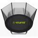 Батут з сіткою та драбинкою 252 см Atleto Black + подарунок м'ячик