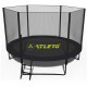 Батут з сіткою та драбинкою 252 см Atleto Black + подарунок м'ячик