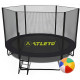 Батут з сіткою та драбинкою 252 см Atleto Black + подарунок м'ячик