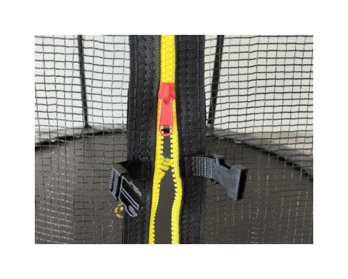Батут з сіткою та драбинкою 252 см Atleto Black + подарунок м'ячик