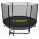 Батут з сіткою та драбинкою 312 см Atleto Black + подарунок м'ячик