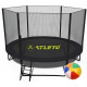 Батут з сіткою та драбинкою 312 см Atleto Black + подарунок м'ячик