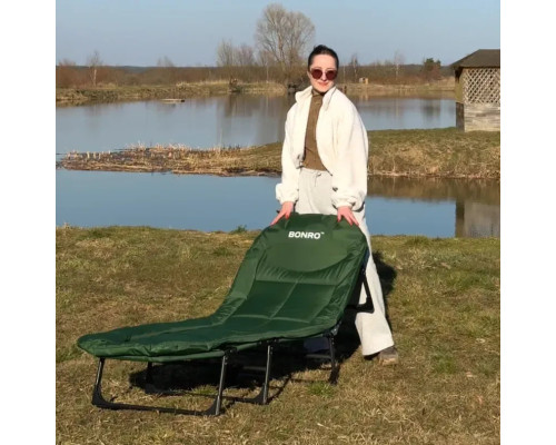 Шезлонг лежак ліжко розкладне Bonro B2002-4 темно-зелений
