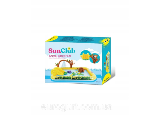 Садовий надувний басейн для дітей з гіркою 214x167см SunClub JL51223