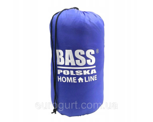 Спальний мішок з капюшоном,туристична ковдра 2 в 1 Bass Polska BH 41997 синій