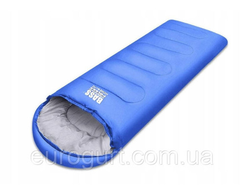 Спальний мішок з капюшоном,туристична ковдра 2 в 1 Bass Polska BH 41997 синій