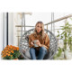 Крісло підвісне бразилійське гойдалка гамак Bonro B-092-2 сірий 120 кг + подушка