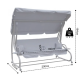 Качеля садова Bonro Garden BW-002 сіра 3 місна