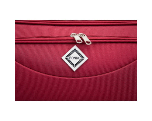 Набір тканинних валіз 2 шт Bonro Tourist велика середня вишневий