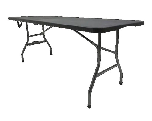 Складаний стіл валіза для кемпінгу, саду або банкетів (180x74x74 см), Чорний