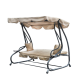Гойдалка садова GardenLine KRE0759 бежева 210x120x170 см з навісом для літнього відпочинку