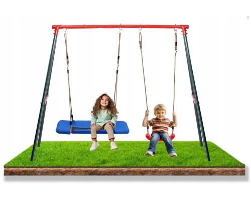 Садова дитяча гойдалка для вулиці з металевим каркасом 2в1 Garden Line KRE1111