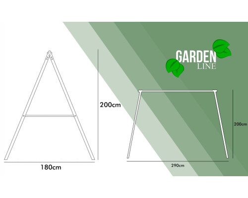 Садова дитяча гойдалка для вулиці з металевим каркасом 2в1 Garden Line KRE1111