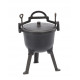 Чавунний казанок на ніжках з ручкою для перенесення Garden Line BBQ3710 8 л Сірий