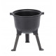 Чавунний казанок на ніжках з ручкою для перенесення Garden Line BBQ3710 8 л Сірий