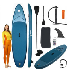 SUP-дошка надувна для плавання Atleto 350 см лагуна + сидіння