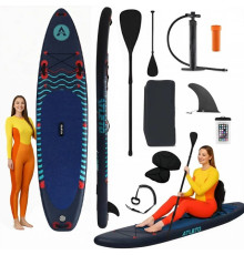 SUP-дошка надувна для плавання Atleto 350 см сіра + сидіння