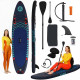 SUP-дошка надувна для плавання Atleto 350 см сіра + сидіння