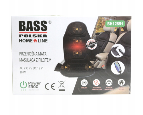 Масажний килимок з функцією підігріву і дистанційним керуванням Bass Polska BH 12851