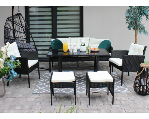 Комплект садових меблів Garden Line VADUZ Чорний SAD9583