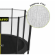Батут з сіткою та драбинкою 374 см Atleto Black + подарунок м'ячик