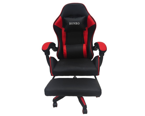 Крісло геймерське Bonro B-945 червоне з підставкою для ніг