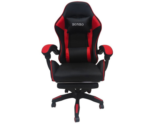 Крісло геймерське Bonro B-945 червоне з підставкою для ніг
