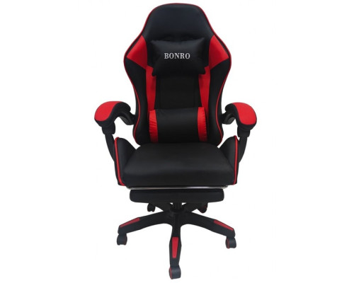 Крісло геймерське Bonro B-945 червоне з підставкою для ніг