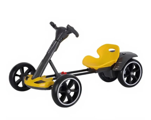 Дитячий складаний електромобіль Go-Kart з акумулятором електрокар до 50 кг Жовтий 