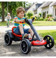 Дитячий складаний електромобіль Go-Kart з акумулятором електрокар до 50 кг Червоний