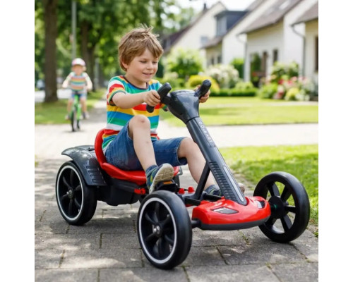 Дитячий складаний електромобіль Go-Kart з акумулятором електрокар до 50 кг Червоний