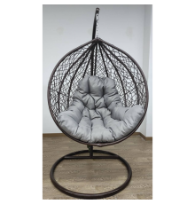 Підвісне крісло-гойдалка кокон Bonro 329 XL (коричнево-сірий)
