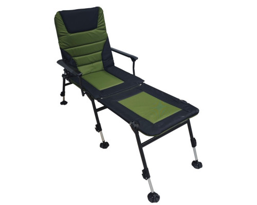 Крісло коропове розкладне Bonro B-24 чорно-зелений + підставка